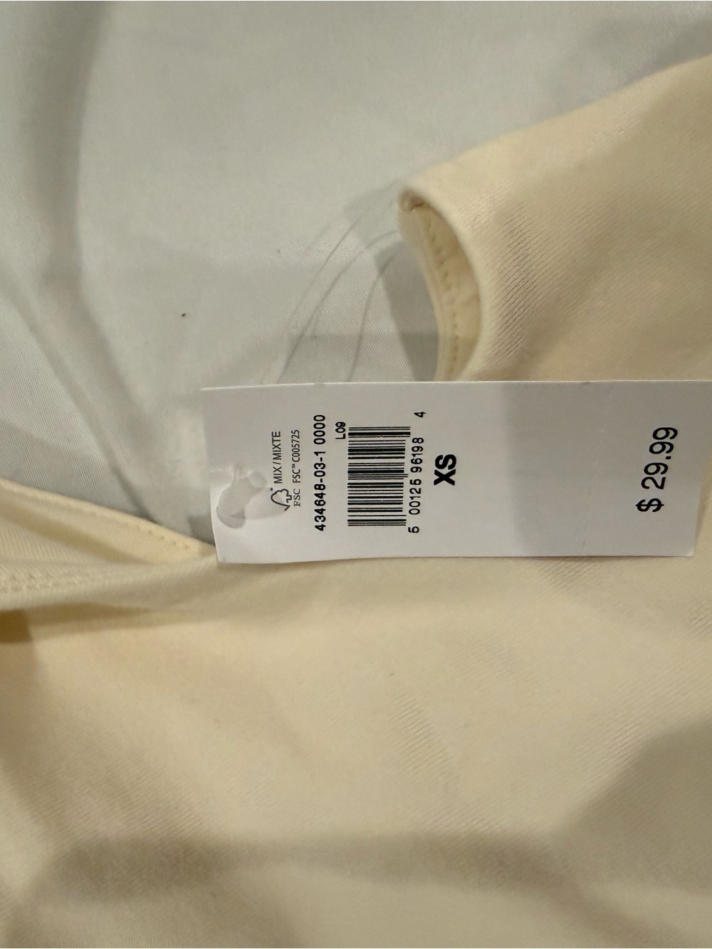 GAP Cream One-Shoulder Drawstring Tank - Picture 2 of 3